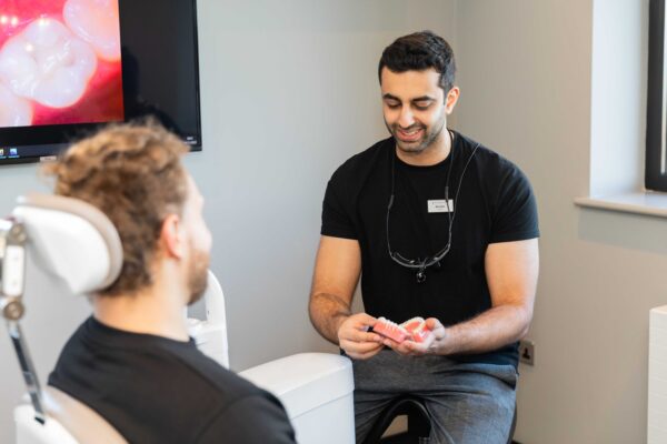 Dentist with a patient at Eccleshill Dental